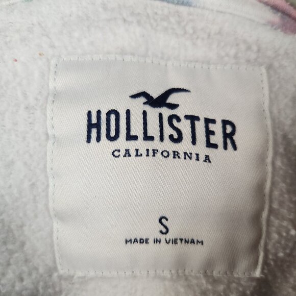 VTG Y2K Hollister Hoodie Sweatshirt Men Small Spellout Sleeve Pocket Skater Hood - Picture 3 of 12